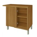 Ver imagem 2 de Balcão de Cozinha para Canto Imperatriz 1 Porta 100% Mdf Freijó/off White - Nesher