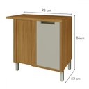 Ver imagem 3 de Balcão de Cozinha para Canto Imperatriz 1 Porta 100% Mdf Freijó/off White - Nesher