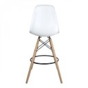 Ver imagem 2 de Kit com 2 Banquetas Altas Dsw-m Eames Branco/Madeirado