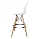 Ver imagem 5 de Kit com 2 Banquetas Altas Dsw-m Eames Branco/Madeirado