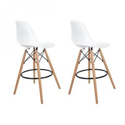 Kit com 2 Banquetas Altas Dsw-m Eames - 1