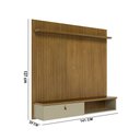Ver imagem 6 de Painel Tv 55 Pol 141cm Bancada Suspensa para Sala Seluna Cumaru/opala M20 - D’Rossi