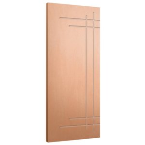 Porta de Madeira Ipê Champanhe Friso 15 Ls Enc Jb Portas