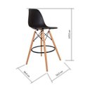 Ver imagem 4 de Kit 2 Banquetas Dsw-m Eames Bege/Fendi