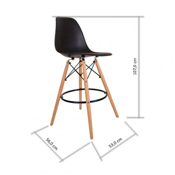 Kit 2 Banquetas Dsw-m Eames  - 4