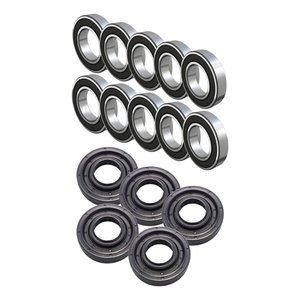 Kit 10 Rolamentos 6006 e 5 Retentor Lavadora Brastemp Consul