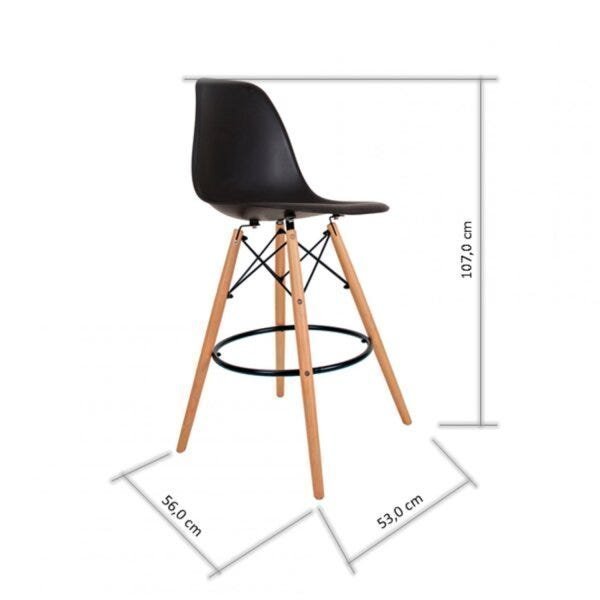 Kit com 2 Banquetas Altas Dsw-m Eames - 4