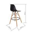 Ver imagem 4 de Kit com 2 Banquetas Altas Dsw-m Eames Preto