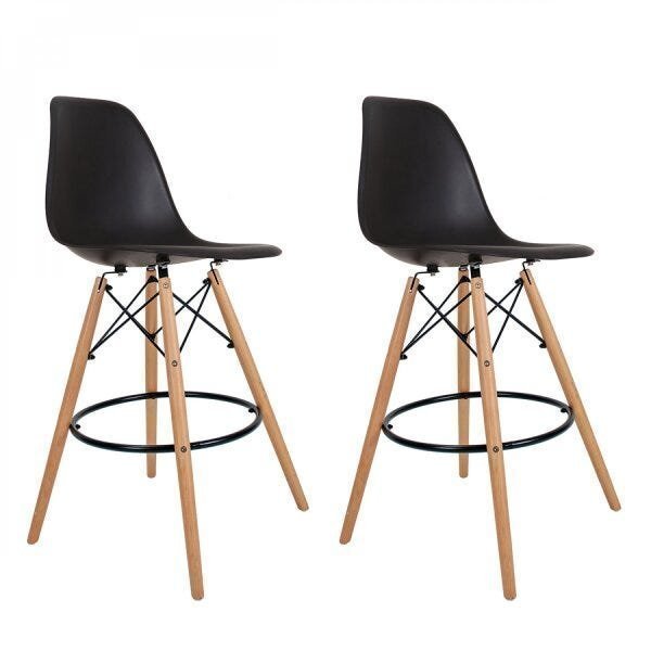 Kit com 2 Banquetas Altas Dsw-m Eames - 1