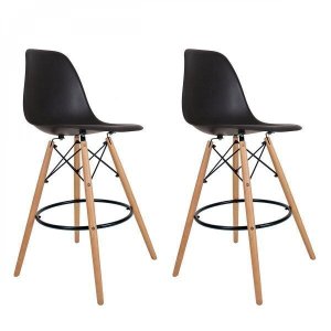 Kit com 2 Banquetas Altas Dsw-m Eames