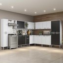 Ver imagem 2 de Armário de Cozinha Completa 11 peças Xangai Pop Multimóveis Branco/Preto