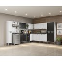 Ver mais imagens de Armário de Cozinha Completa 11 peças Xangai Pop Multimóveis Branco/Preto