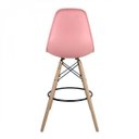 Ver imagem 2 de Kit com 2 Banquetas Altas Dsw-m Eames Rosa/Madeirado