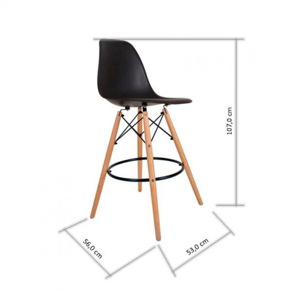 Kit com 2 Banquetas Altas Dsw-m Eames - 4