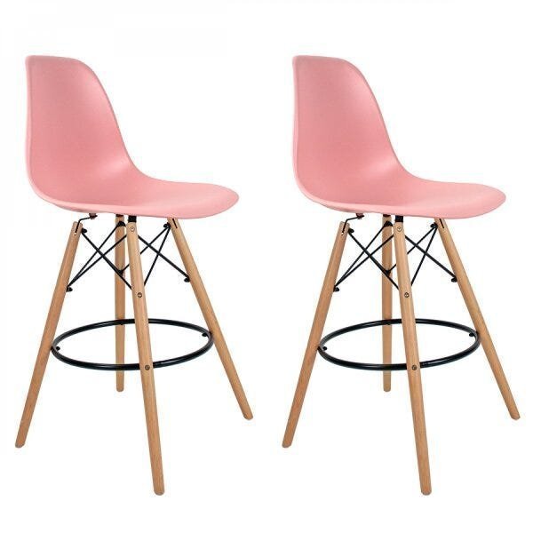 Kit com 2 Banquetas Altas Dsw-m Eames - 1