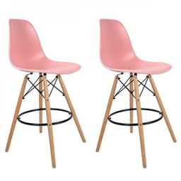 Kit com 2 Banquetas Altas Dsw-m Eames - 1