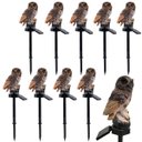 Ver imagem 1 de Coruja Lumianaria Solar Escultura Led Kit 10 Uni Decoraçao Ave Enfeite Quintal Jardim Iluminaçao Mul