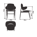 Ver mais imagens de Poltrona Easy Chair Base Tabaco em Couro Ecológico e Natural ou Tecido Várias Cores - Artesian