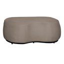 Ver imagem 1 de Puff Decorativo Orgânico para Sala Quarto 124cm Beatriz Suede Capuccino - Divalê Shop