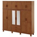 Ver imagem 1 de Guarda Roupa Casal Madeira Macica Taeda 12 Portas 225 Cm 1292c Castanho Festra