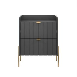 Mesinha Lateral de Cabeceira Linha Eros Pés em Aço Carbono  45cm  - 2