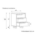 Ver imagem 5 de Conjunto Rack para TV até 48 Polegadas 2 Portas e Gaveteiro Multiuso Modern Office 