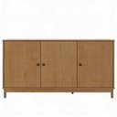 Ver imagem 2 de Aparador Buffet Ethos F06 3 Portas 2 Prateleiras Madeira Maciça Amadeirado Lyam Decor