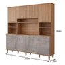 Cozinha Compacta Lívia 200cm 8 Portas e 2 Gavetas Freijó/cimento - Mgm - 4
