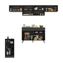 Ver imagem 4 de Armário de Cozinha Modulado com Bancada Veneza Multimóveis Mp2212 Preto