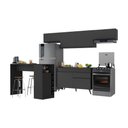 Ver imagem 1 de Armário de Cozinha Modulado com Bancada Veneza Multimóveis Mp2212 Preto