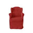 Ver imagem 2 de Poltrona Amamentação Balanço Bege + Puff:vermelho