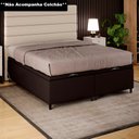 Ver imagem 2 de Base Cama Box Baú Casal Queen 158cm Hit I02 Corano Marrom - Mpozenato