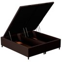Ver imagem 5 de Base Cama Box Baú Casal Queen 158cm Hit I02 Corano Marrom - Mpozenato