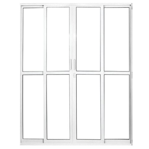 Porta Sacada 4 Folhas Alumínio Branco Linha 25:210 x 200