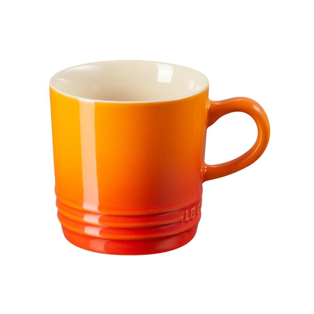 Jogo 4 Canecas Cappuccino de Cerâmica 200 ml Laranja Le Creuset - 2