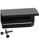 Ver imagem 3 de Porta Papel Higiênico de Parede Preto Com Tampa Zmt