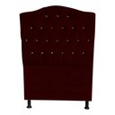 Ver imagem 1 de Cabeceira de Cama Box Princesa Solteiro 90 Cm Botão Strass Suede Bordo do Lar Móveis