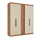 Ver imagem 2 de Guarda-Roupa Casal 5 Portas 4 Gavetas MDF 200cm Supremo Yescasa Off White Freijó/Areia