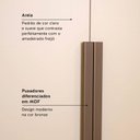 Ver mais imagens de Guarda-Roupa Casal 5 Portas 4 Gavetas MDF 200cm Supremo Yescasa Off White Freijó/Areia