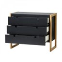 Ver imagem 5 de Cômoda 3 Gavetas 90cm Jasmim Espresso Móveis