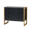 Ver imagem 2 de Cômoda 3 Gavetas 90cm Jasmim Espresso Móveis