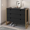 Cômoda 3 Gavetas 90cm Jasmim Espresso Móveis - 1