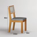 Ver imagem 3 de Conjunto 8 Cadeiras de Jantar MDF Flora Cinza e Cinamomo