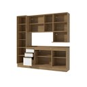 Ver imagem 2 de Armário de Cozinha Compacta Nicho Micro-ondas 100% Mdf 230cm Nogueira/branco Celeste Kappesberg
