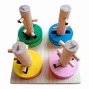 Ver imagem 3 de Passa Círculos Educativos Pedagógicos Brinquedos em Madeira Jogos Divertidos Socialização Diversão e