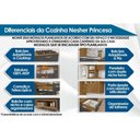 Ver imagem 4 de Bancada Ilha Cozinha Princesa C/ 1 Porta e 2 Gavetas 120cm Freijo/off White - Nesher