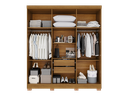 Ver imagem 3 de Roupeiro Salleto Vision 6 Pts c/Pes MDP L 1,80 X a 2,05 (Cinamomo /Off)