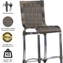 Ver imagem 6 de Conjunto de 6 Banquetas Haiti em Alumínio para Cozinha, Bistrô, Edícula Trama