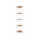 Ver imagem 2 de Torre Desk de Canto Multiuso 5 Prateleiras Canela/branco