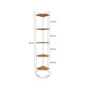 Ver imagem 4 de Torre Desk de Canto Multiuso 5 Prateleiras Canela/branco